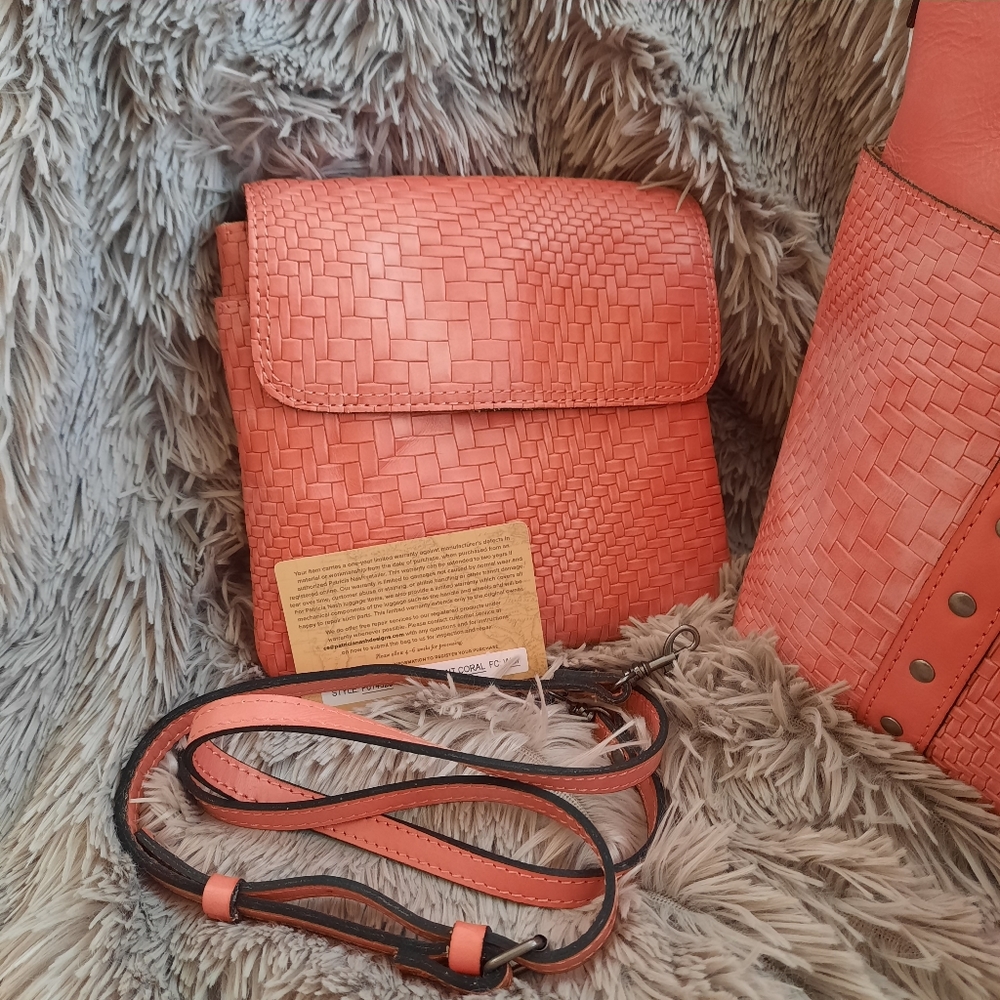 Patricia Nash Talloria crossbody Coral